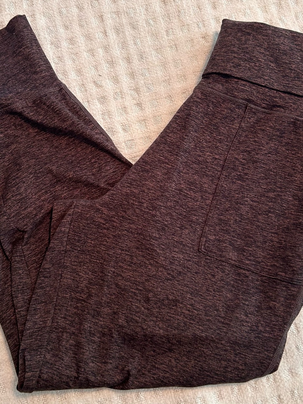 aerie Dark Heather Black and Brown Track Joggers